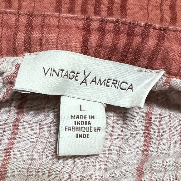 VINTAGE America Corset Front Long Sleeve Missy Women’s (Sz L) - Picture 9 of 14